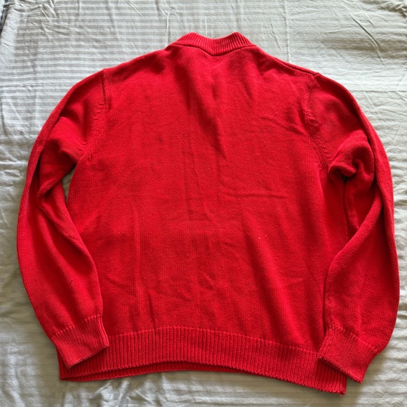 Chaps Men’s Red Quarter-Zip Cotton Sweater Size XXL - Picture 2 of 7